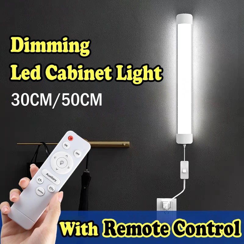 Dimmable led Lights Led Tube super bright Kitchen under cabinet Lamp A85-220V 20w With 1.8m switch line For Home Indoor Lamp