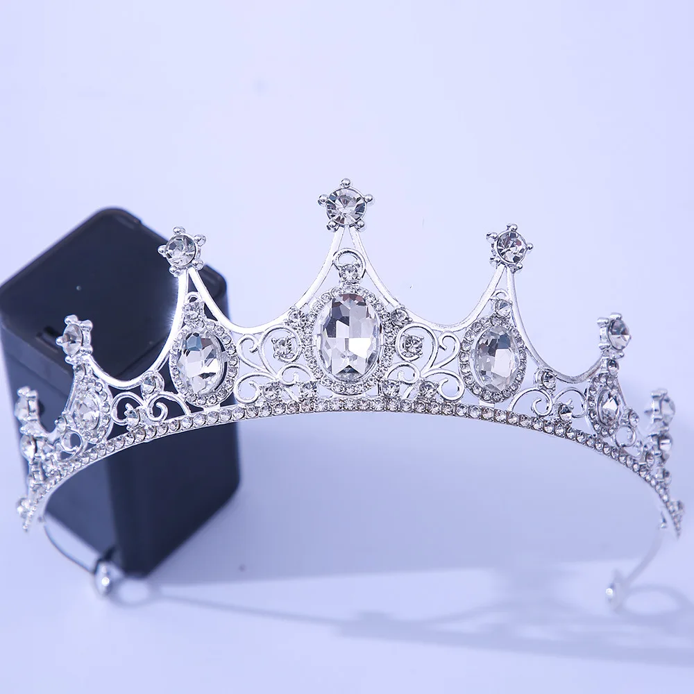 Fashion Crystal Rhinestone Tiaras Wedding Hair Accessories For Women Bride Queen Diadems Princess Women Head Jewelry Party Gift