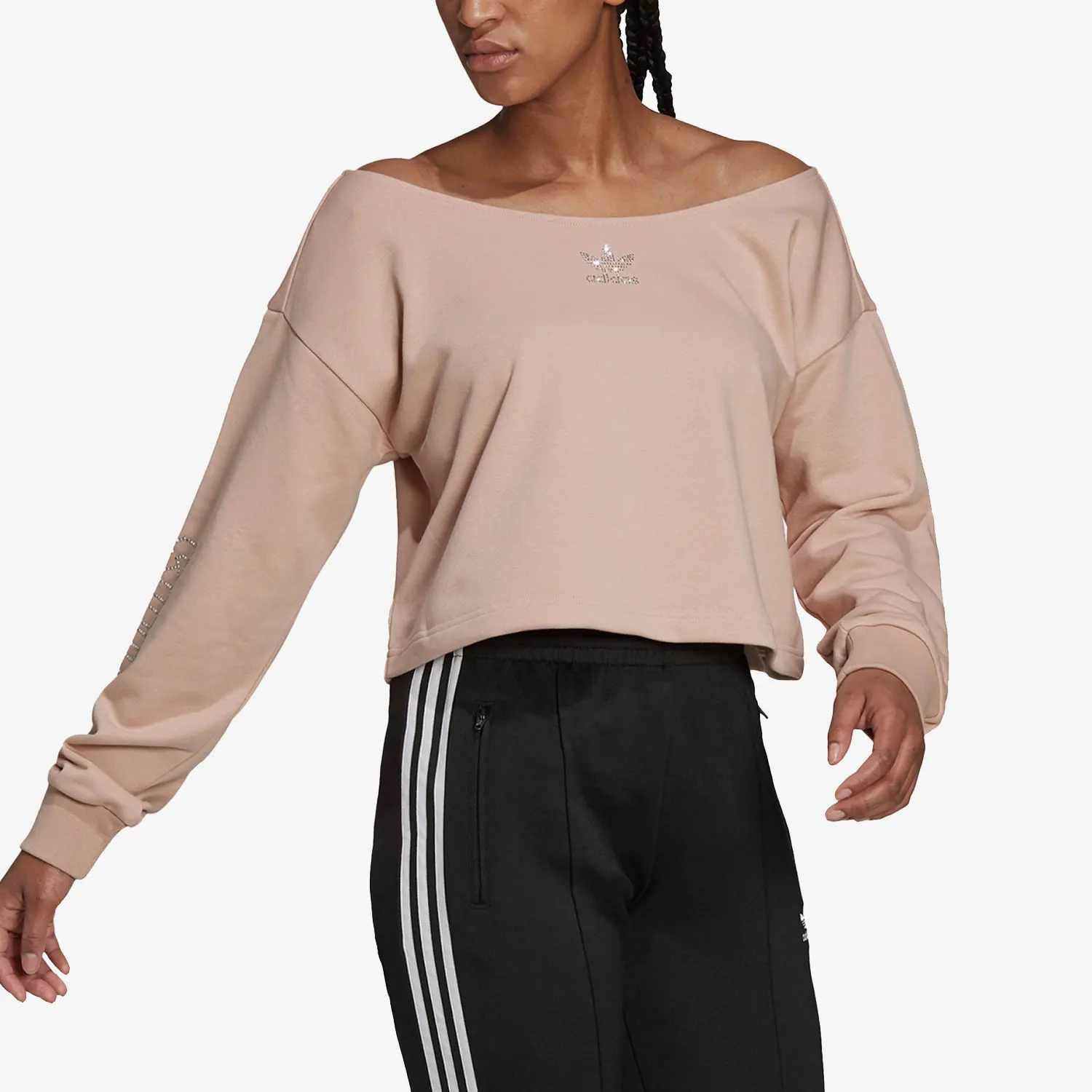 

Женская минималистичная толстовка с открытыми плечами Adidas Originals HF6774