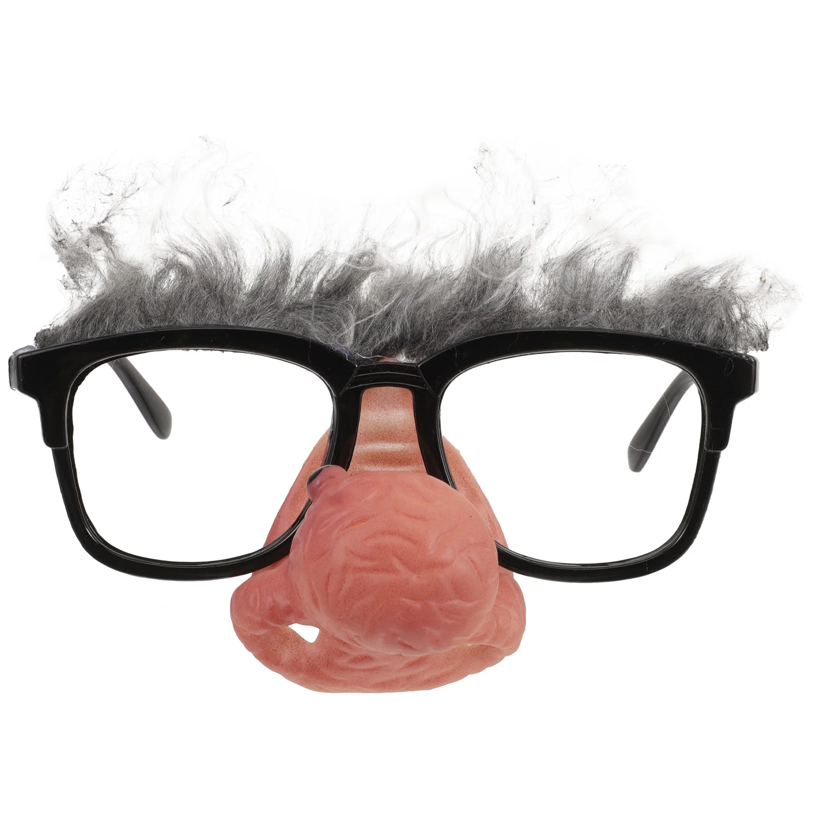 Funny Clown Glasses Shape Prop Big Nose Uncle Professional Party Props Stage Props for Christmas Halloween Party (Black)