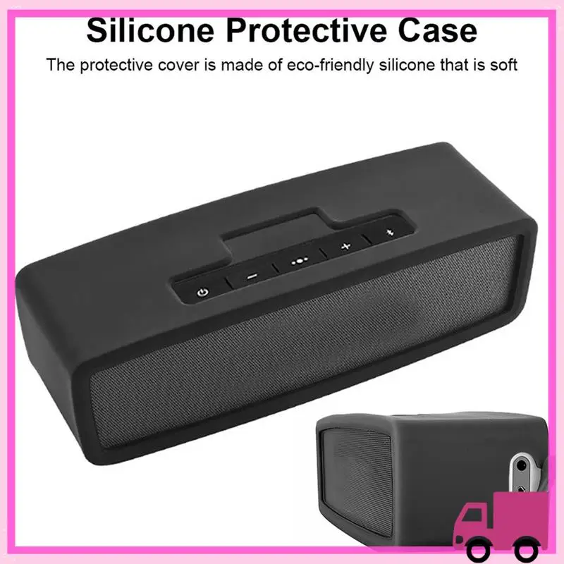 Compact Silicone Protective Case Anti Fall Protective Case For Boses Sound Link Mini 1/2 Black