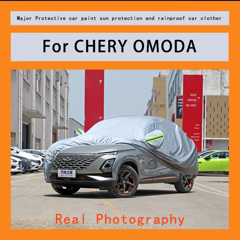

﻿﻿For CHERY OMODA Car Covers Outdoor Waterproof Dustproof Sun Rain Snow Protection Thick Oxford Cloth Full Outer Cover