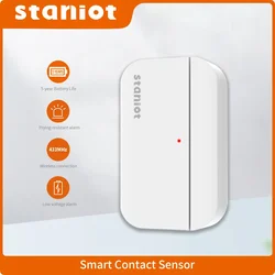 Staniot-Sensor de puerta inteligente para el hogar, Sensor de entrada de batería de 5 años, detectores inalámbricos de puerta y ventana, funciona con sistema de alarma de seguridad