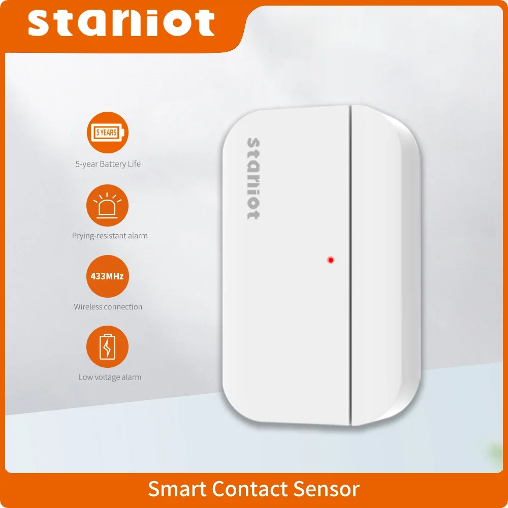 Staniot Smart Home Door Sensor 5-Year Battery Life Entry Sensor Wireless Door Window Detectors Works With Security Alarm System