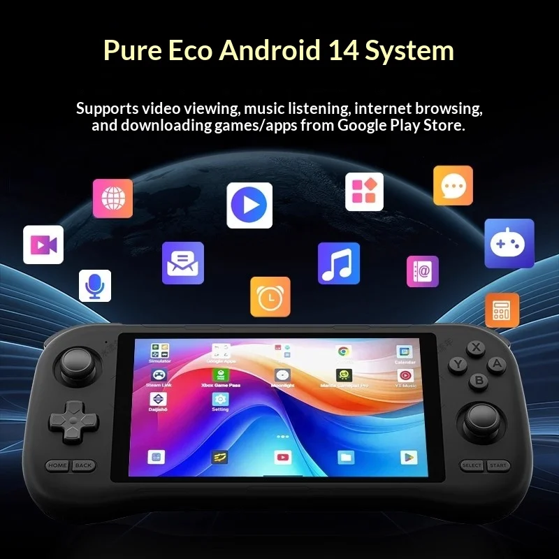 K59 Console Handheld Game Console 5.5-inch IPS HD Screen Smooth Gameplay Game Player Android14 Handheld Console 128G Boys Gifts