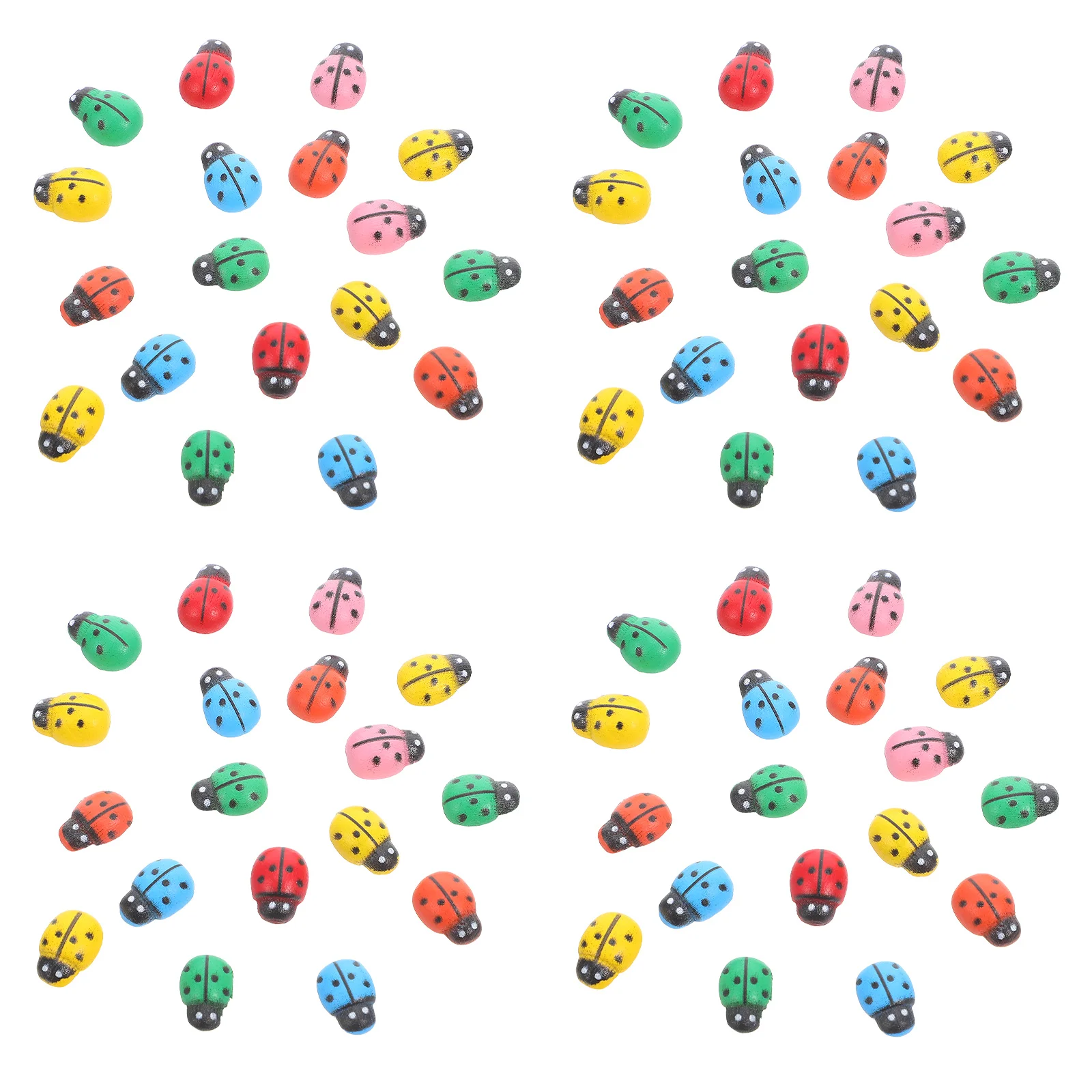 

150pcs Resin Microlandscape Decor Mini Ladybugs Garden Statues Vibrant Figurines For Outdoor Decor Miniature Diy Terrariums