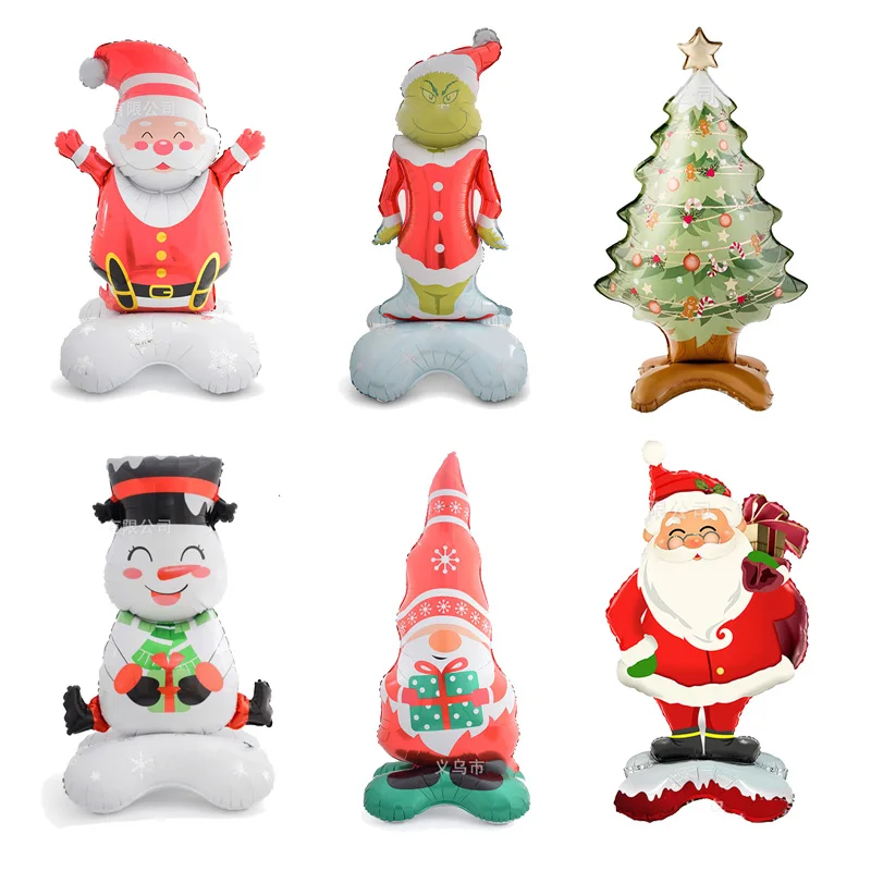 Christmas Foil Balloons Santa Claus Balloon Standding Balloon Christmas Gift Santa Balloon Xmas Party Supplies Home Decortion