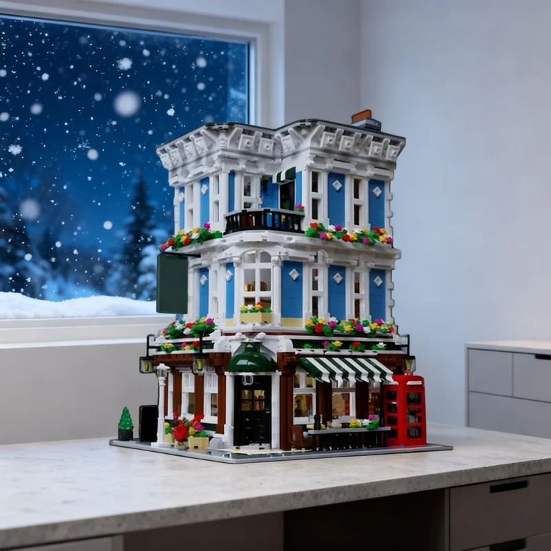 

3409pcs MOC The Queen Bricktoria Modular Streetscape Model Building Toy Blocks Christmas Gifts Construction Idea Education DIY
