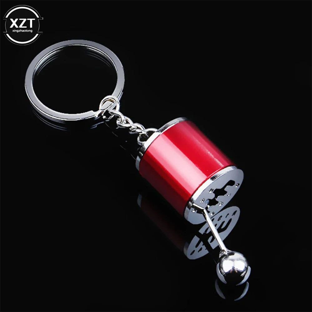 New Car Gear Keychain For Men Women Imitation 6 Speed Manual Car Styling Keyring Gear Knob Shift Gearbox Stick Gift Car Interior