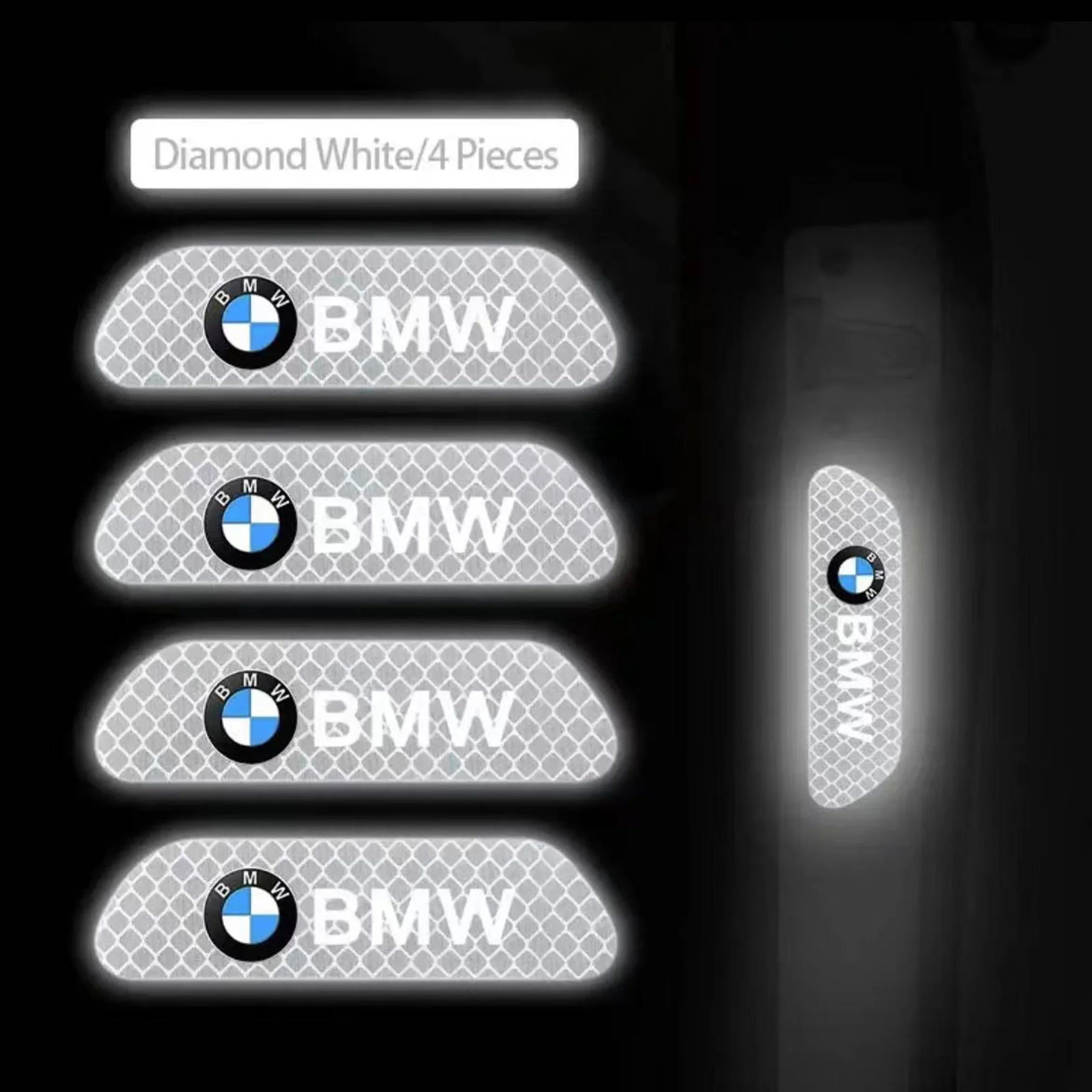 4 STUKS Autodeur Sticker Veiligheidswaarschuwing Reflecterende Mark Voor BMW E46 E90 E49 F30 F80 E36 E46 E93 E92 F34 F31 GT G30 X7 G20 M3 M4