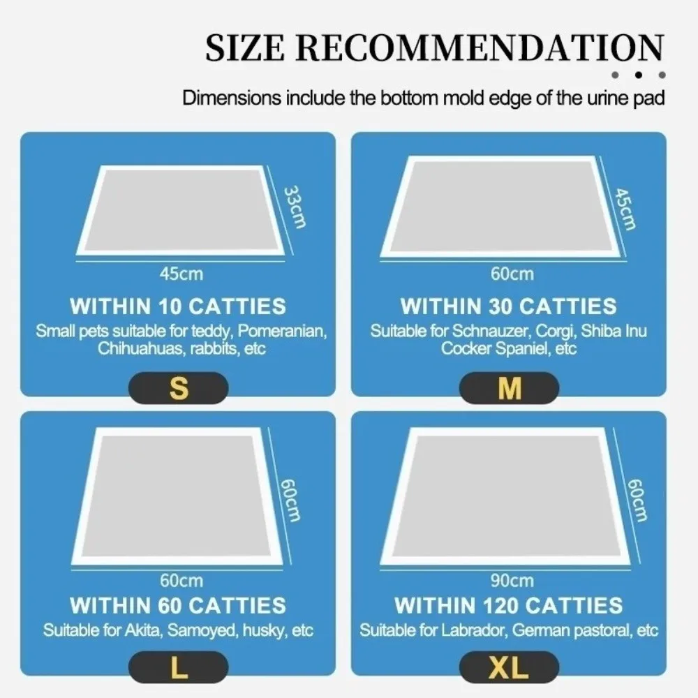 S/M/L/XL Bantalan Hewan Peliharaan Arang Bambu Sekali Pakai Alas Latihan Anjing Tebal Super Serap Abu-abu Alas Pipis Anjing