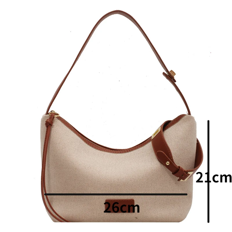 trendy casual soft plain bucket bag for women oxford cloth shoulder bag fashion leather strap handbag female luxury bag