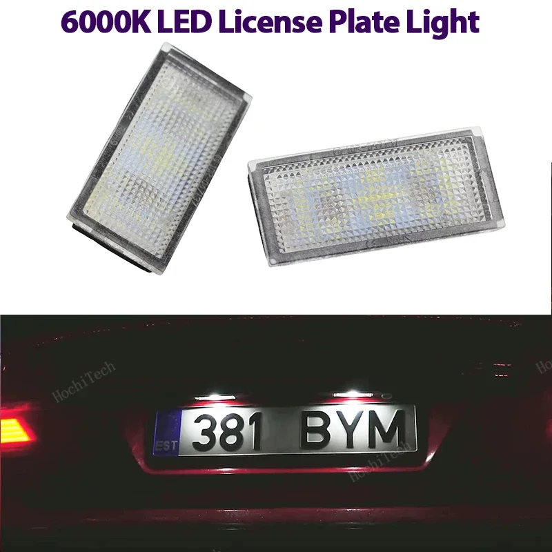 

2Pcs Canbus LED License Plate Light For BMW 7 Series E65 E66 2006-2008 facelift only White Car-Styling Number Lamp 12V