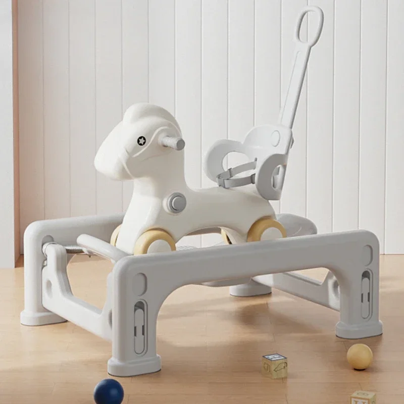 Nueva silla de unicornio personalizable para niños sin alimentación Navidad 3 en 1 barato bebé plástico niños mecedora paseo en animales de juguete