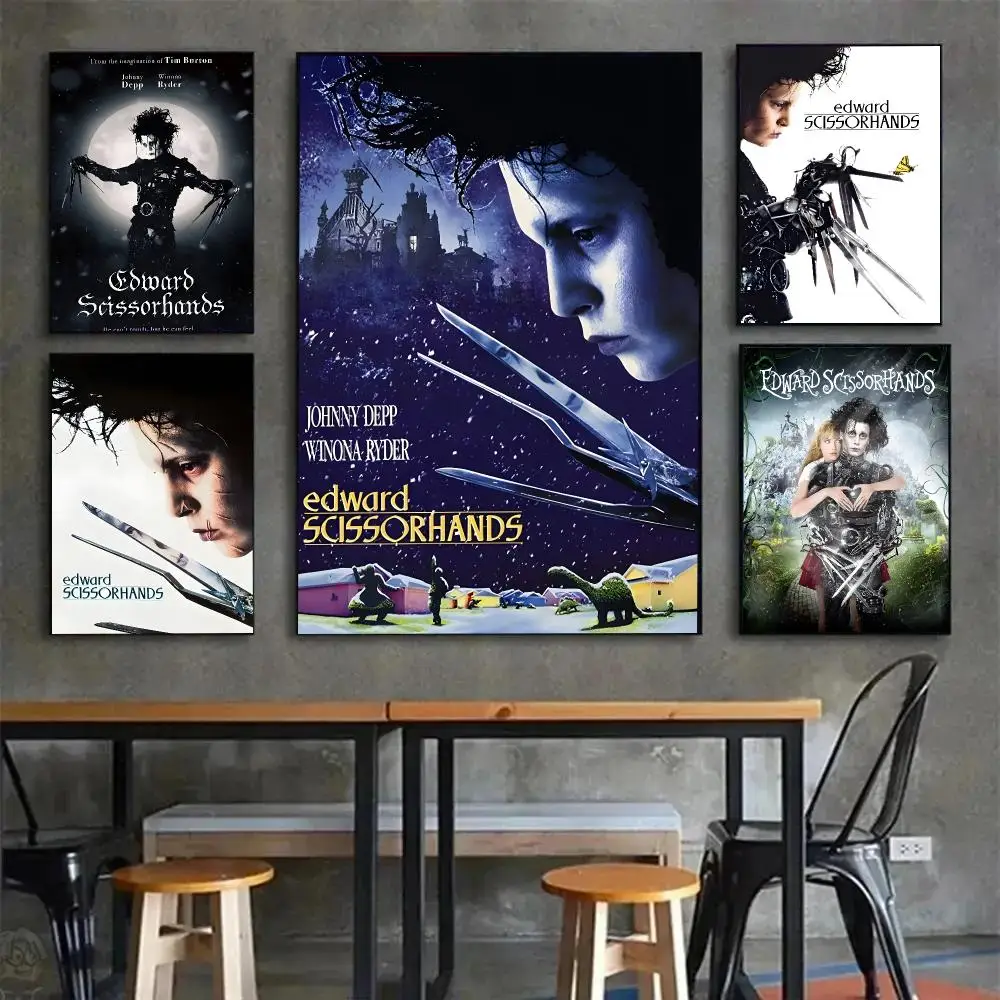 Movie Fantasy Edward Scissorhands Poster Painting Wall Art Mural for Living Room Home Decor and Gifts