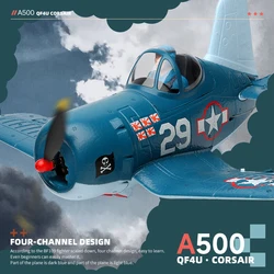 Wltoys XK RC Airplane A500 QF4U Fighter Four-Channel Like Real Machine Remote Control Planes 6G Mode Fighter Toys for Adults