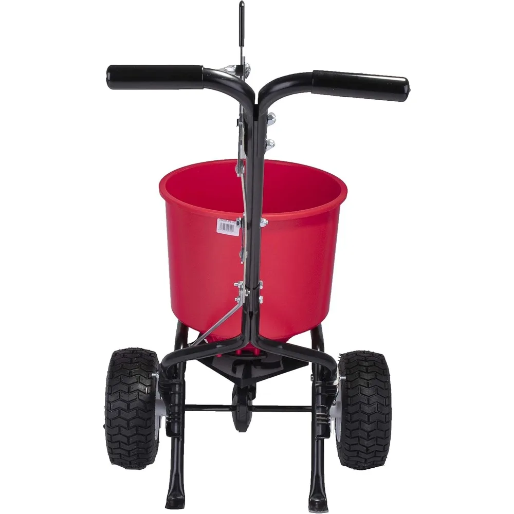 2600A-Plus 40 LB (18 KG) Walk-Behind Broadcast Fertilizer Spreader, Garden Seeder, Salt Spreader w/9-Inch Pneumatic Wheels