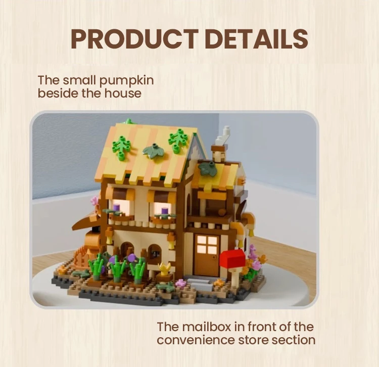 Bloc de construction de maison d'arbre de forêt, cabine à monter soi-même, assemblage d'architecture en bois, Puzzle, modèle de brique, décoration de la maison, cadeaux de noël et d'anniversaire pour enfants