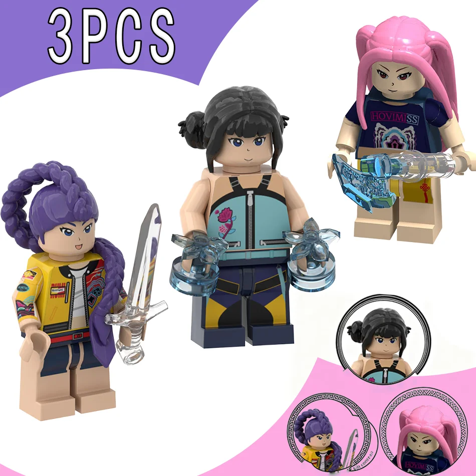 New product: Demon Devil Hunters Building Blocks Rumi Mira Assembly Model Doll Building Blocks Toy decorative ornaments Handmade