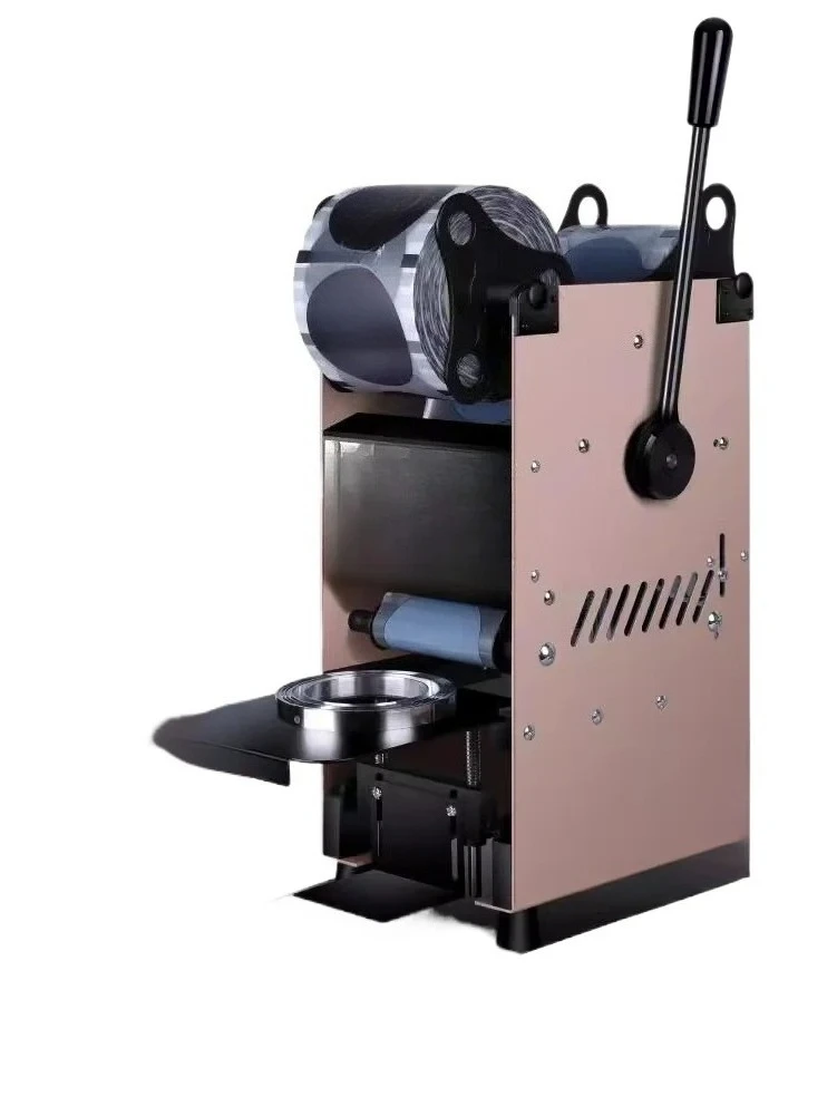 Automatic film rolling machine Beverage soy milk tall cup Semi-automatic milk tea sealing machine Cup sealing machine