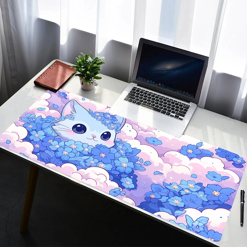 

Mouse Pad PC Non Slip Rubber Cartoon Mousepad Laptop Gamer Cabinet Keyboard Pad Office Computer Gaming Flower Cat Desk Mouse Mat