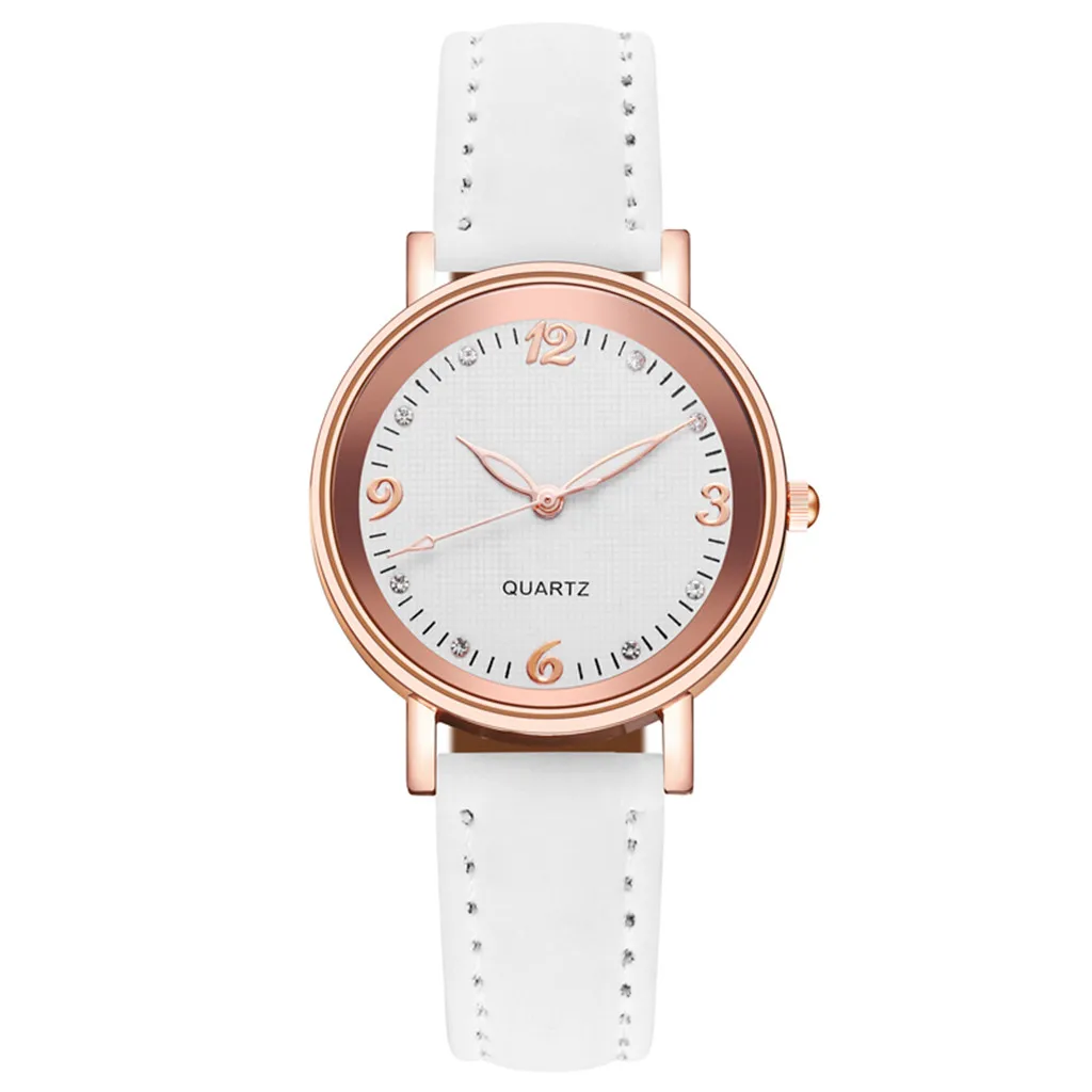 Watches For Women Leather Strap Causal Quartz Watch Fashion Trend Luminous Pointer Bracelet Watch Simple All-Match Watch