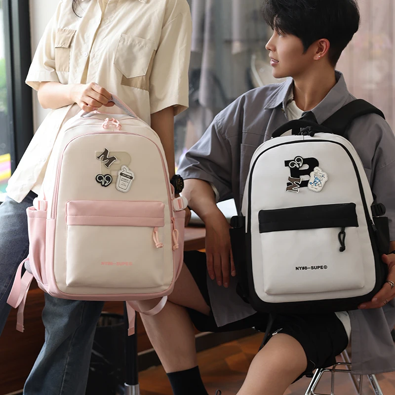 

Preppy Girl Bag Korean Version Retro High School Students Junior High School Backpack Girls Large Capacity Travel Backpack