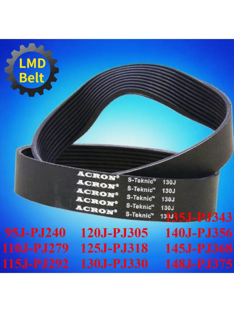Bande transporteuse en caoutchouc 130J 95J 110J 115J 120J 125J 135J 140J 145J 150J, courroie d'entraînement 155J 160J 165J 170J 3/4/5/6/7/8/9/10 nervures