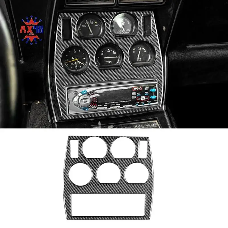 

AX48-Real Carbon Fiber For Corvette C3 1968-1982 Car Center Console Panel Cover Trim Interior Accessories