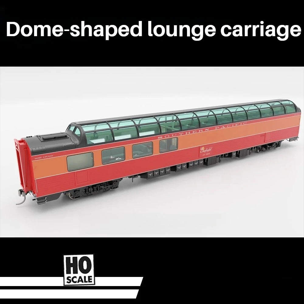 

Игрушечный поезд типа HO 1/87, с куполообразной кареткой для отдыха, модель поезда типа Overland/Shasta, доступны различные стили, игрушка для мальчика в подарок