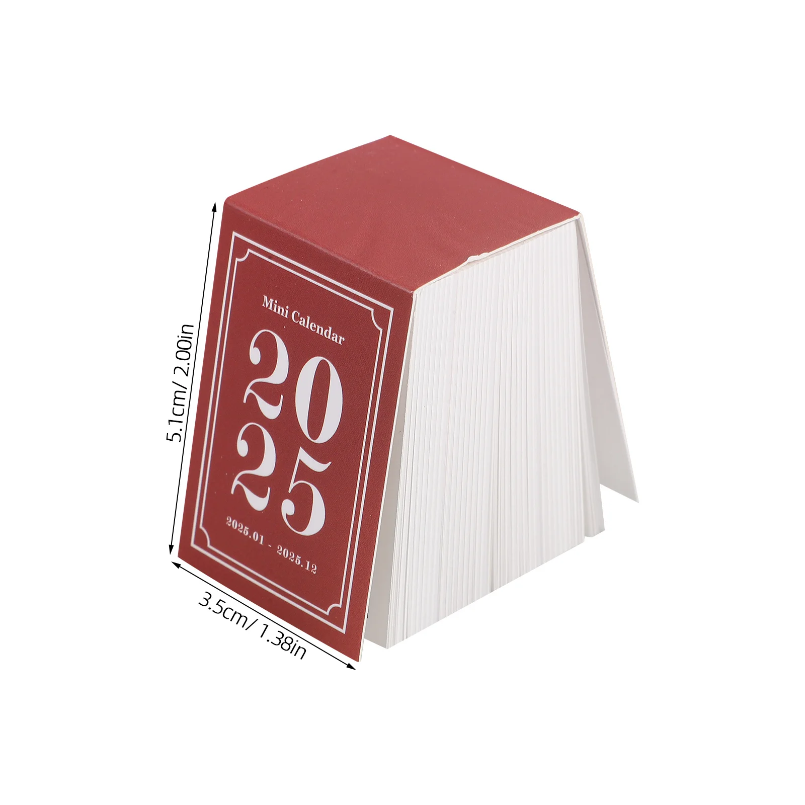 1 كتاب صغير الإبداعية أجندة مكتبية /رزنامة مكتبية المسيل للدموع خمر 2025 مكتب المنزل الدائمة سطح المكتب ديكور التقويم سطح المكتب ديكور