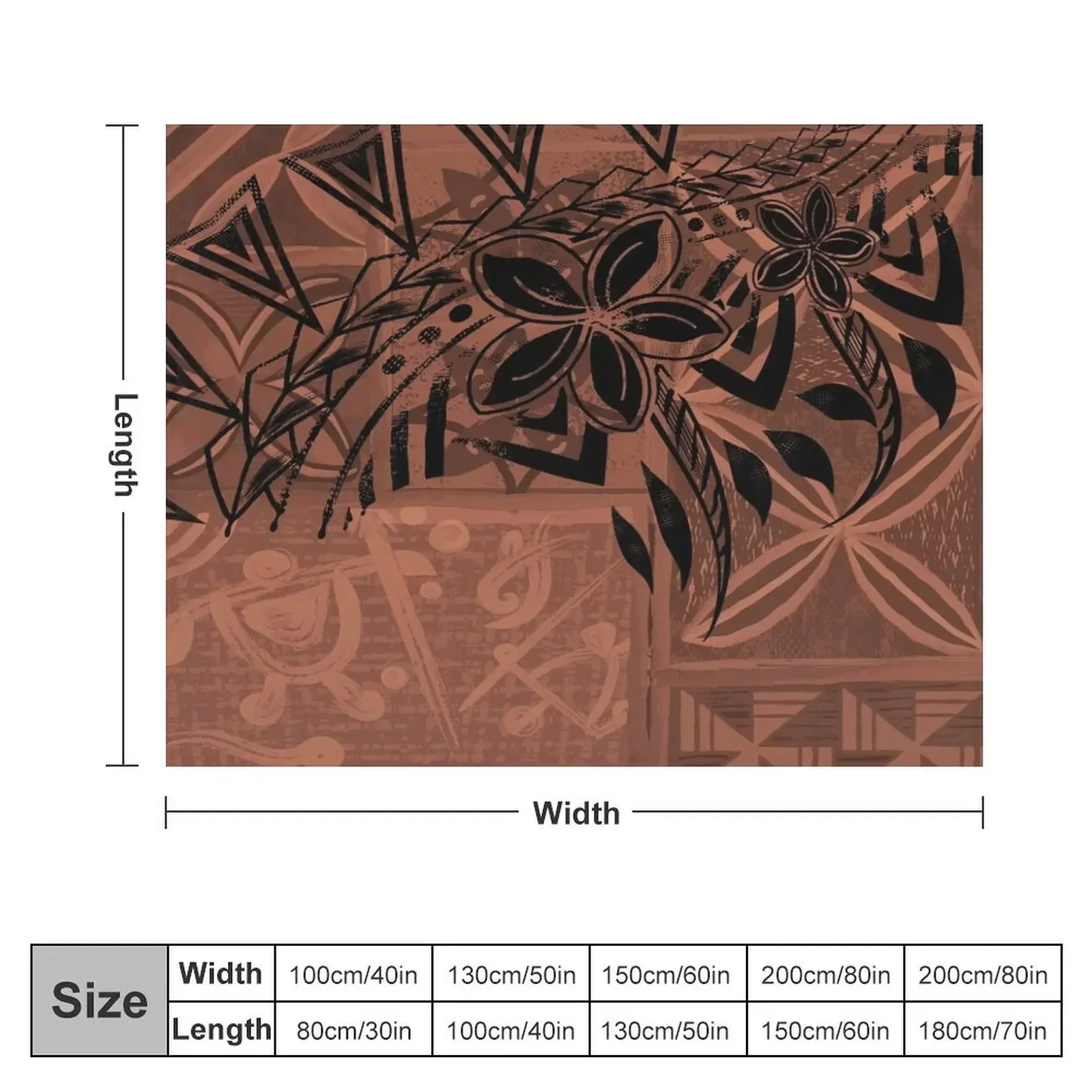 Vintage Hawaiian Tribal Petroglyph Pattern Throw Blanket Sleeping Bag Weighted Blankets