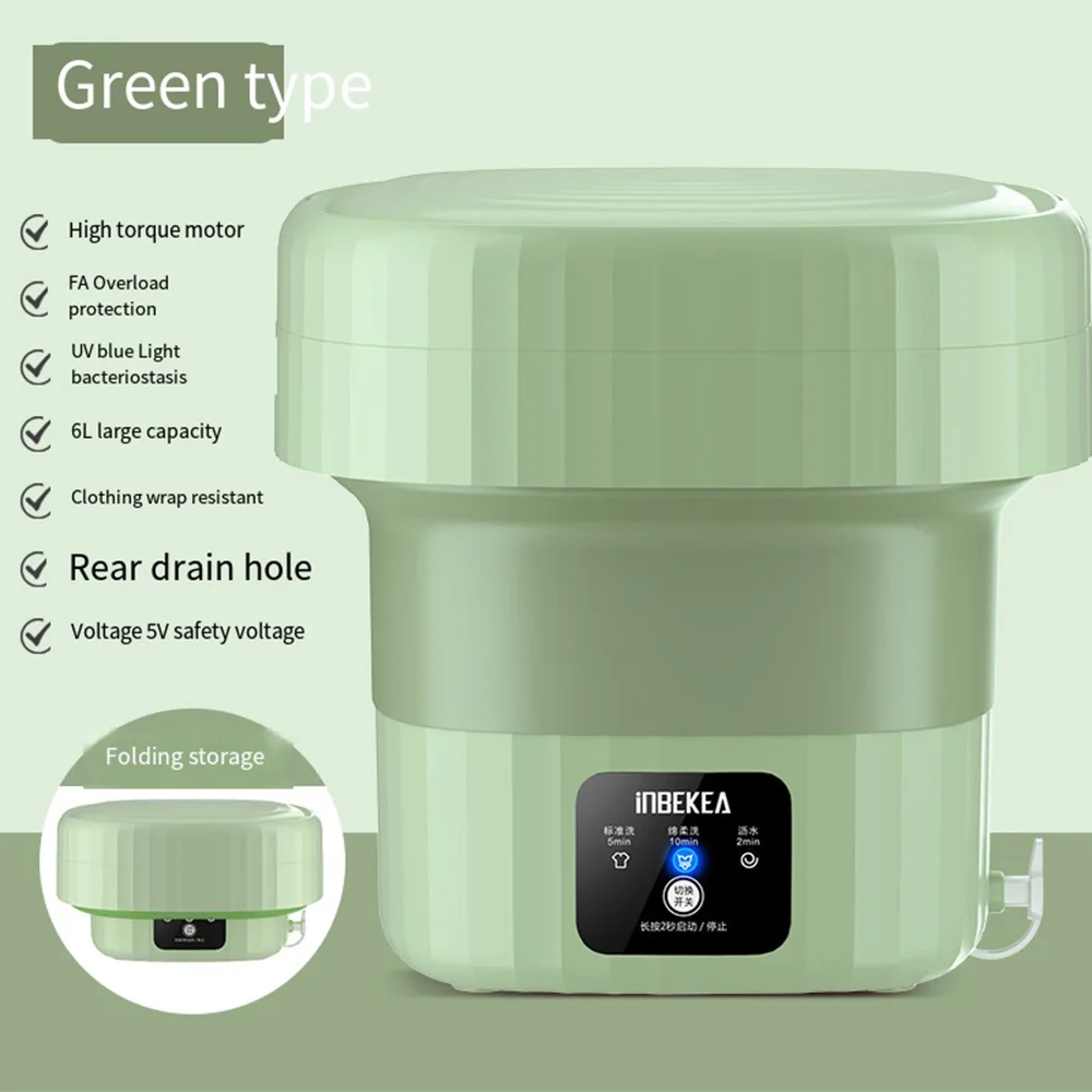 Mini Machine à Laver avec vaccage Pliable, pour Vêtements, Chaussettes, Sous-Vêtements