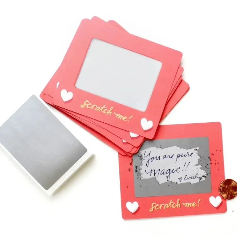 

5/10pcs Scratch-off Cards Birthday Gift Love Coupons Anniversary DIY Gift for Her Valentines Day Tickets Love Note Game Cards