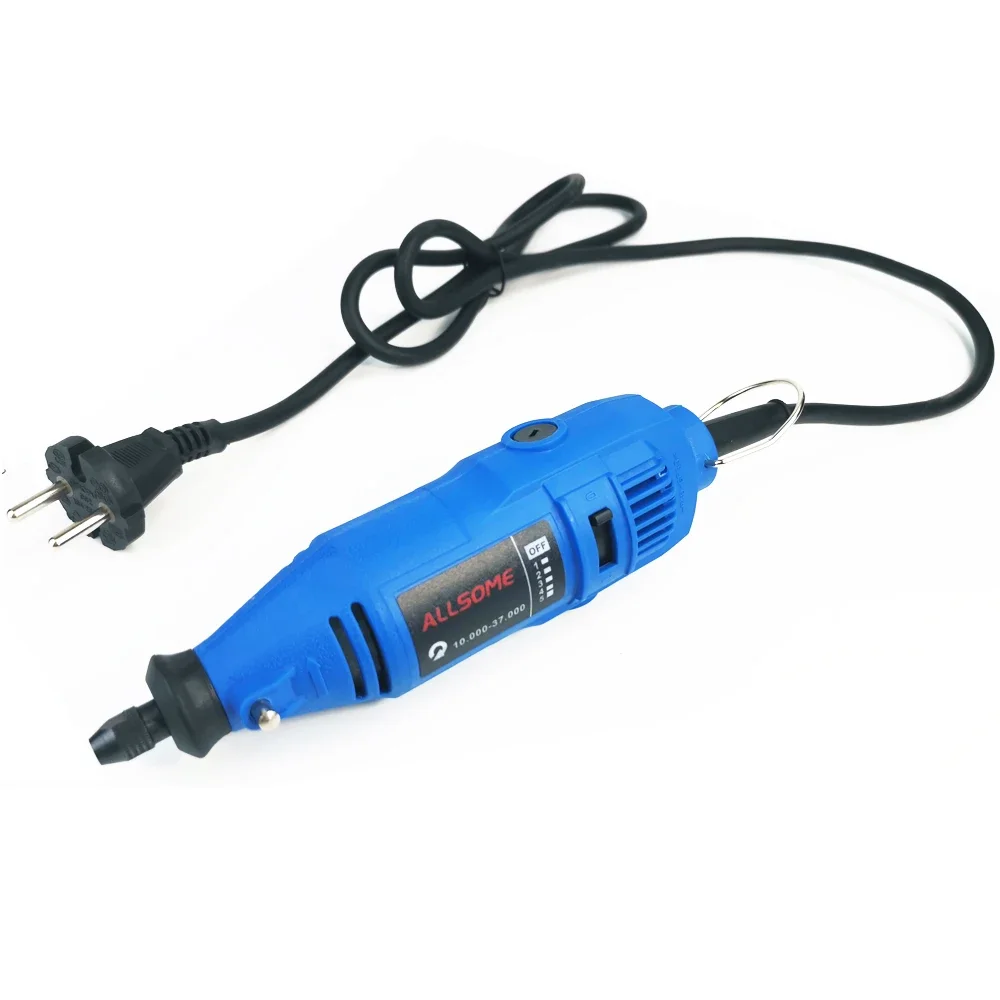 ALLSOM-minitaladro eléctrico Dremel de 180W, máquina pulidora de grabado, herramienta rotativa de velocidad Variable con 148 piezas, accesorios