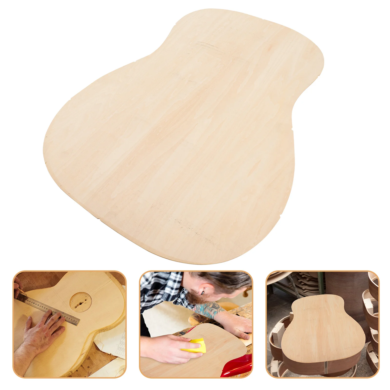 Diy Guitar Neck Head Makeup Board Gourd Shape Board Wood Guitar Production Electric Guitar Guard Board Panel Gourd Type Veneer