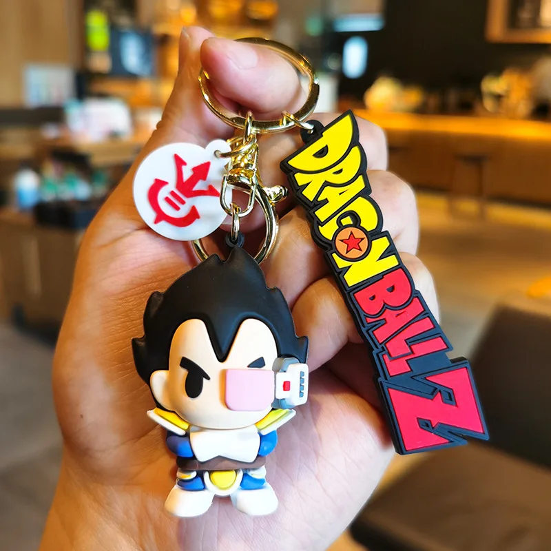 Dragon Ball Z Anime Key Chain Super Saiyan Son Goku Bulma Broly Piccolo Majin Buu Series Bag Pendant Keyring Toys for Boy Gift