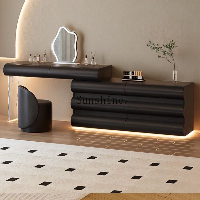 

Cream wind smart dresser chest integrated bedroom modern simple cat scratching skin solid wood