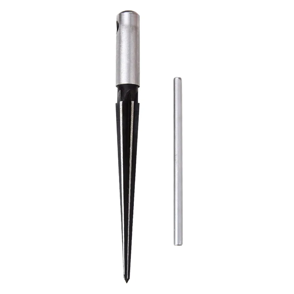 2PCS T-Handle Tapered Pin Hole Reamer 3-13mm Range+5-16mm Range Metal Bridge Pin Reamer Silver Guitar Reamer Tool
