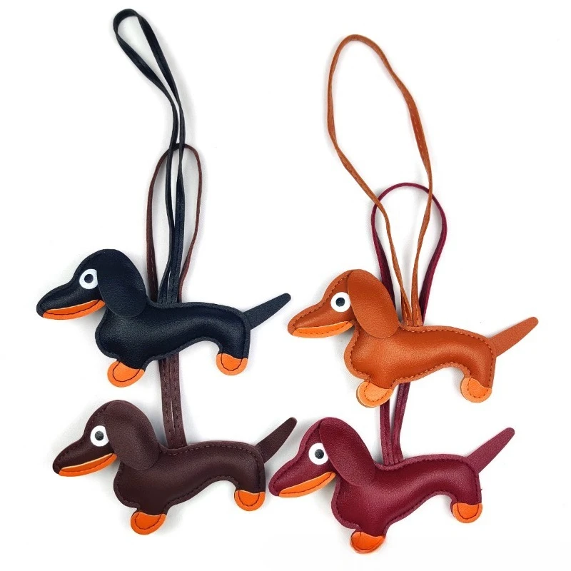 هدية عيد الميلاد حقيبة أنيقة لطيف الكلب الألماني المفاتيح القطن المرقعة الكلب كيرينغ العصرية اكسسوارات السيارات الديكور تنوعا #4