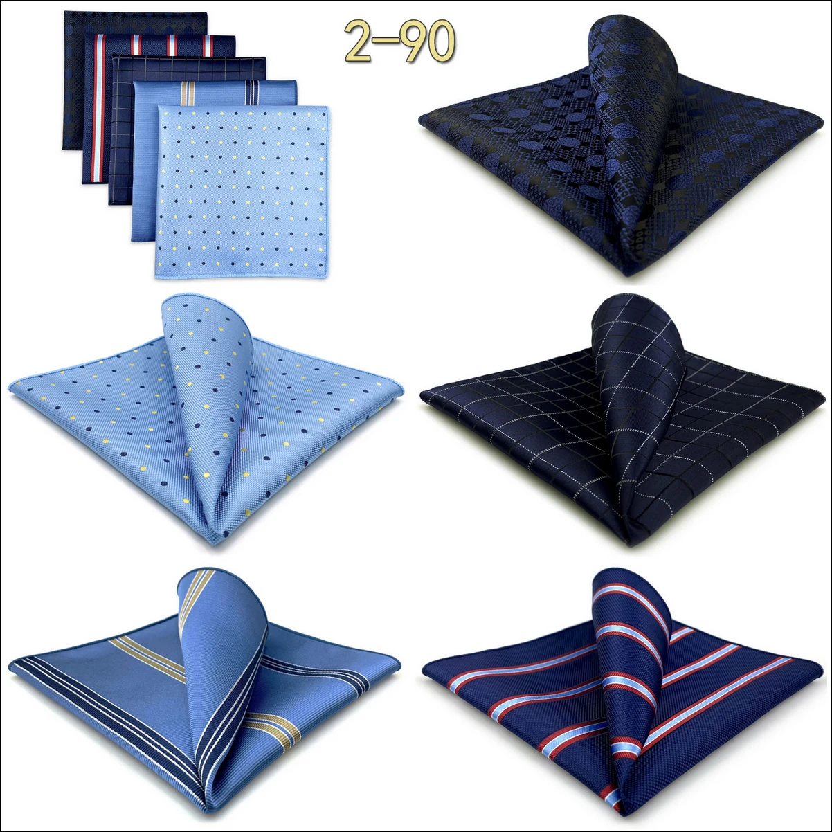 5-teiliges Herren-Einstecktuch-Set, verschiedene Einstecktücher, mehrere Stile, Paisley- und Blumenmuster, Anzug, groß, 32 cm, Business-Accessoires – Detail 35