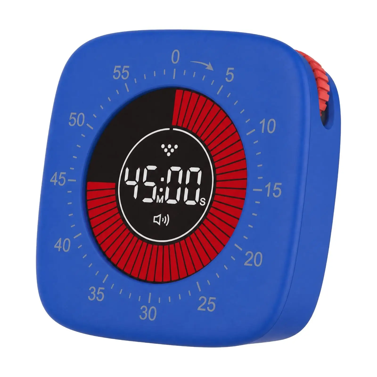 Rechargeable Visual Timer Silent Visual Digital Timer Time Management Tool Backlit Adjustable Volume for Focused Workers, Desk