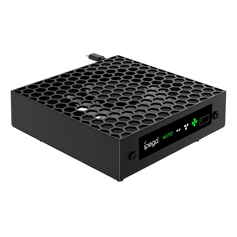 for Xbox Series X Host RGB Cooling Fan Adjustable Wind Speed Heat Dissipation Fan with USB Charging Port