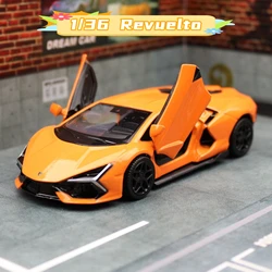 New 1:36 Lamborghini Revuelto High Simulation Pull Back Car Model Car Metal Diecast Alloy Toy Car for Kid Gifts Collection