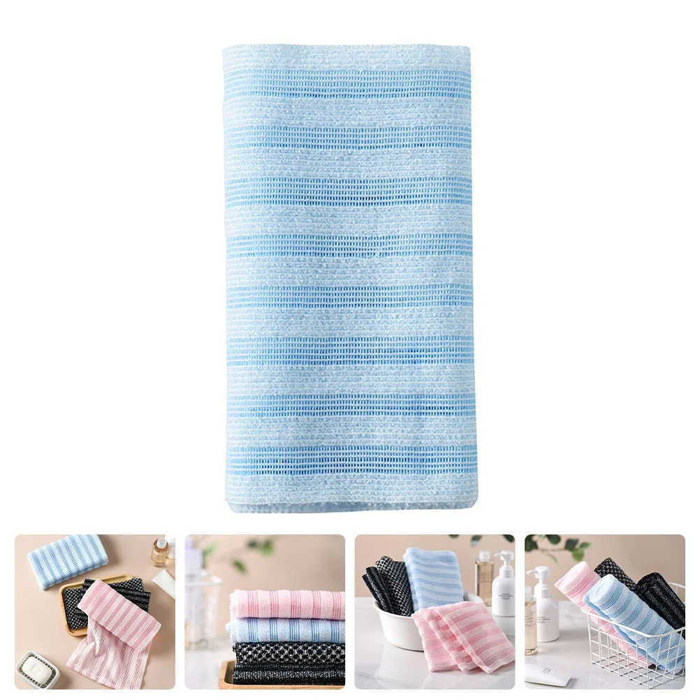 

1Pcs Jacquard Long Strip Scrubbing Bath Towel Foldable Wall Hanging Shower Back Exfoliating Body Washing Scrubber Towel