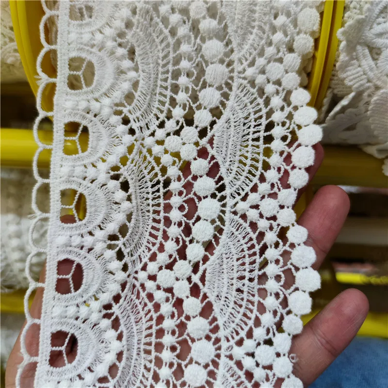 

1 Yard 11cm Cotton Lace for Needlework Garment Decorative Trim Embroidery The Cloth Sewing DIY Dress Doll Fringe Wedding Party