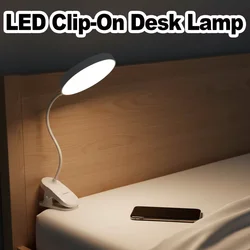 LED Desk Lamp USB Rechargeable Eye Protection Night Lamp With Folding Clamp Study Stand Read Lamp Touch Portable Study Book Ligh