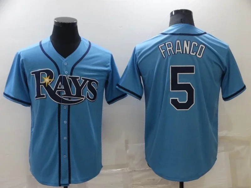 New Baseball Jerseys America RAYS #5 FRANCO Jersey Personalized Your Name Any Number All Stitched Us Size