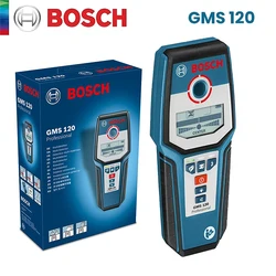 Bosch GMS 120 Wykrywacz ścienny Wielofunkcyjny wykrywacz ścienny z wyświetlaczem LCD do przewodów pod napięciem Kabel PVC Metal Wood Wykrywanie kołków