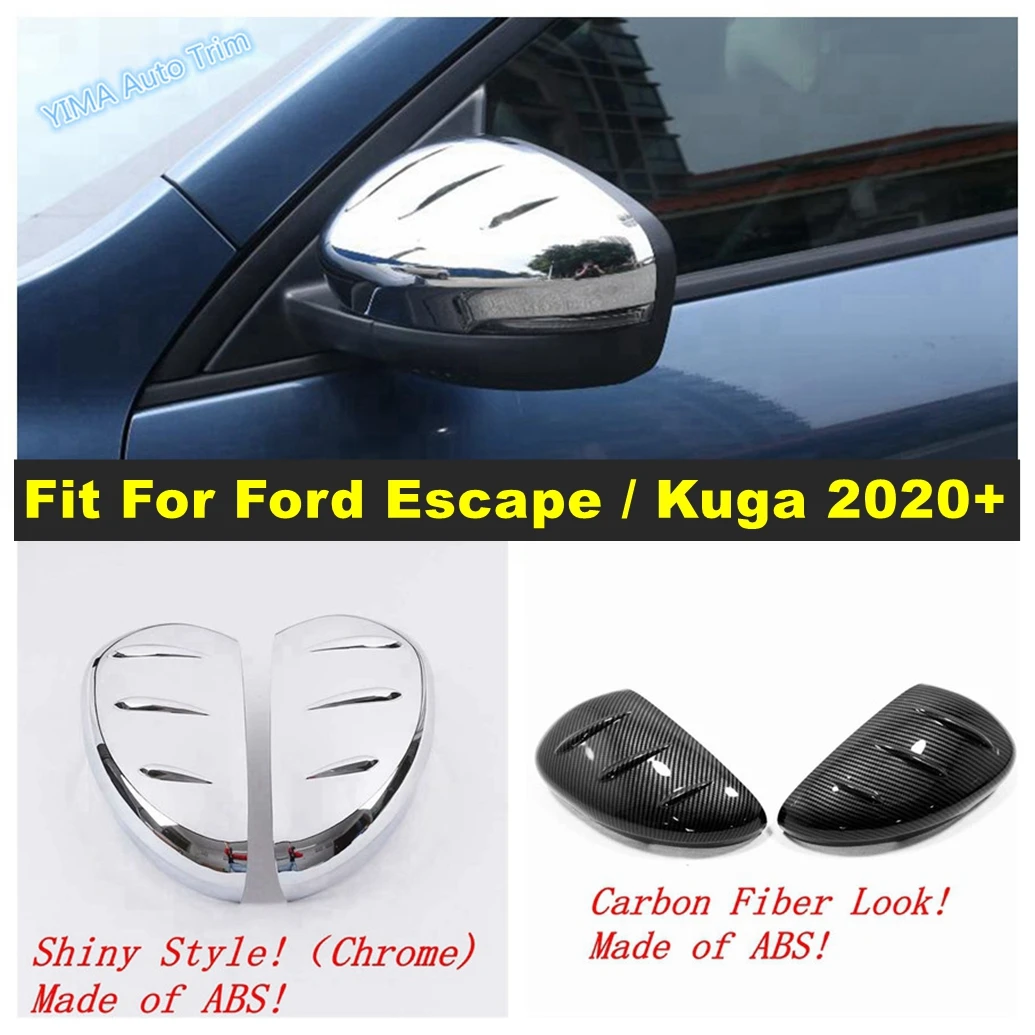 

Rearview Mirror Rubbing Protective Cap Cover Trim For Ford Escape / Kuga 2020 - 2023 Shiny / Carbon Fiber Exterior Accessories